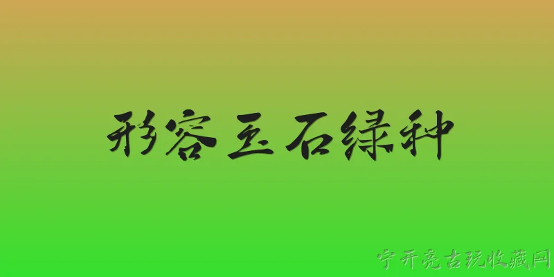 形容玉石绿种:什么是形容玉石绿种的术语？ - 2026最新玉石问答知识盘点大全