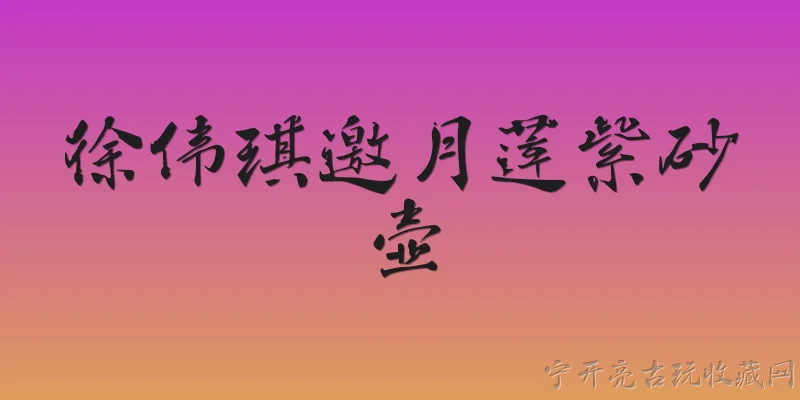 徐伟琪邀月莲紫砂壶:徐伟琪邀月莲紫砂壶在2026年的收藏价值如何？ - 2026最新紫砂壶问答知识盘点大全